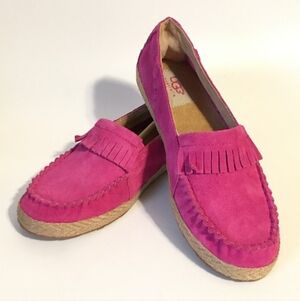 UGG Women's Pink Suede Loafers